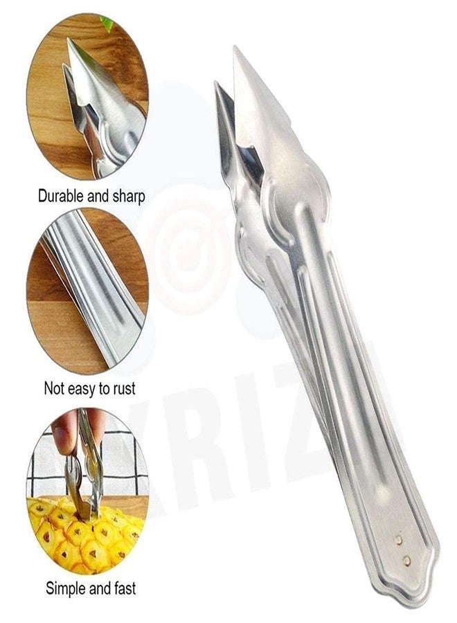 AKRIZA Stainless Steel Pineapple Eye Remover Peeler Portable Cutter Corer Clip Fruit Slicer Kitchen Tool - Image 3